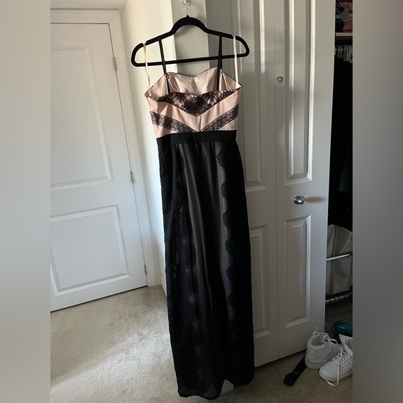 Ted Baker | Hanya Strapless Black Blush Lace Gown | Size US 6 - Picture 4 of 13